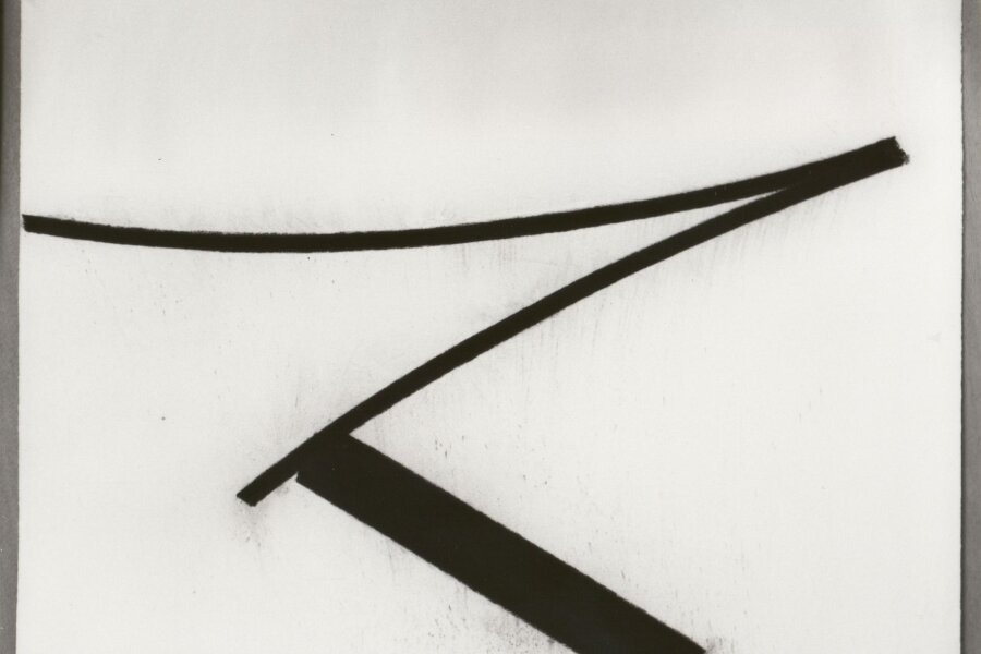 Miloš Cvach, kresba z cyklu „Yaddo“ (20. 9.), 1987, uhel na papíře „Arches“, 56x76 cm